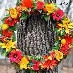WREATH - SPRING AND SUMMER DESIGN YELLOW, ORANGE (#110)